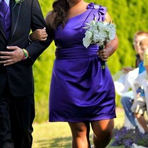 Purple Silk Bridesmaid Dress